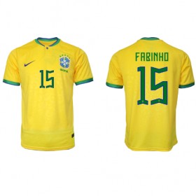 Goedkope Brazilië Fabinho 15 Thuisshirt World Cup 2022